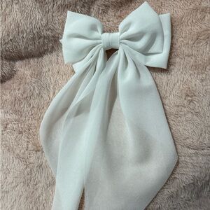 Elegant White and black Hair Bow